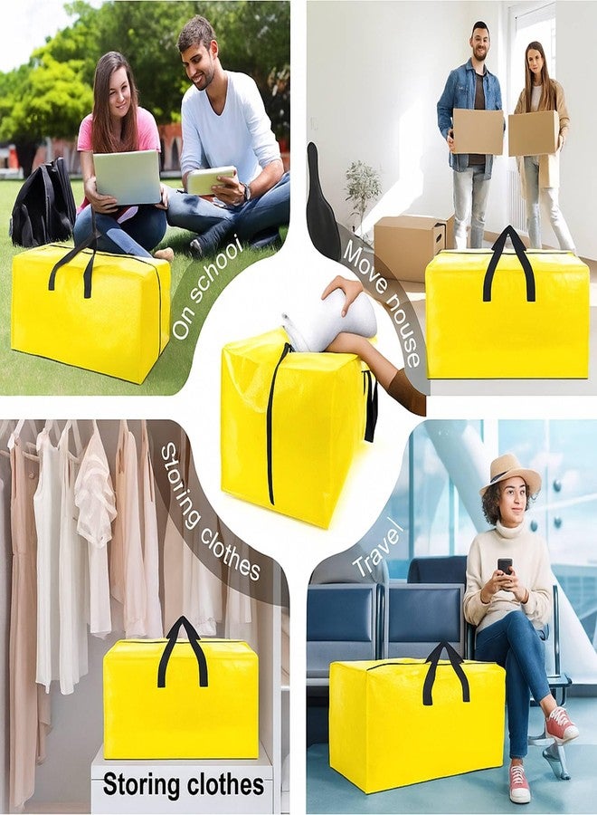 ليفي حقائب نقل كبيرة جدًا شديدة التحمل من Lify - مقابض وسحابات قوية، حقائب تخزين لتوفير المساحة، بديل للصناديق والحاويات (مجموعة من 2 و4 و6) (أصفر، عبوة من 2) - Image 5